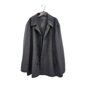 Lauren Ralph Lauren Men's Houndstooth Wool Blend Button Front Coat - 48R